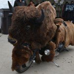 Some motorcycles escape from their herd.