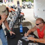 "Please no Pictures" Paul Teutul Sr. from Orange County Choppers autographing a picture for me. Shortly after, I signed one for him. (yeah right.. ;-)