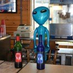 What a better place to host an Alien Wine tasting party than at the "Rush-No-More" campground during the Sturgis Rally. Served up was Cosmic Red and Galactic White wine.